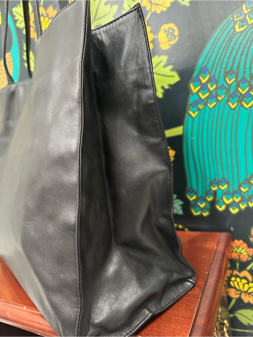 Valentino Garavani Les Sacs Black Nappa Leather Shopper Tote Made In Italy - Picture 8 of 13